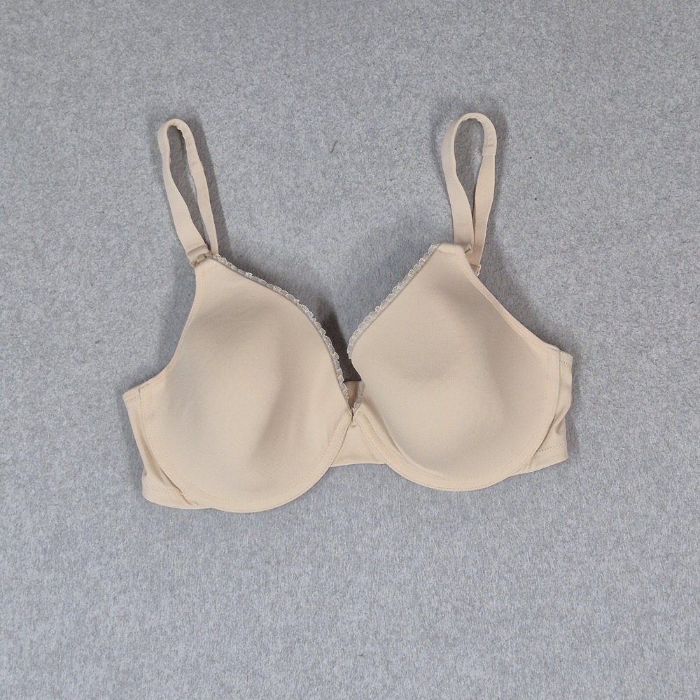 Gratlin Women Bra 34D Beige Adjustable Strap Nursing Underwired Lightly Lined